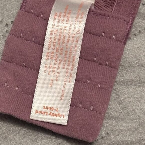 Cacique Lane Bryant Lilac Bra Front Closure Adorable Back with Lace 40DD NWOT - Picture 7 of 15